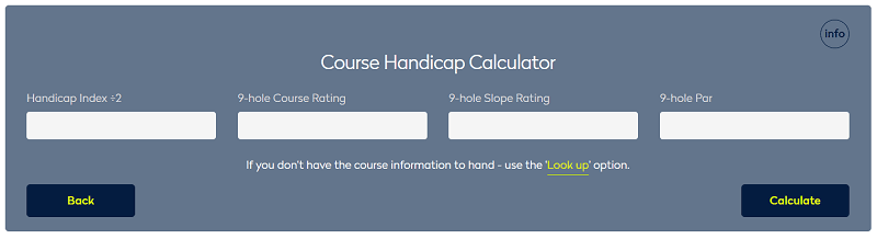 Calculate your Golf Handicap at Randa